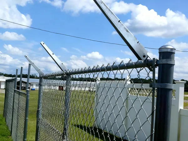 Completed chain link fence installation project