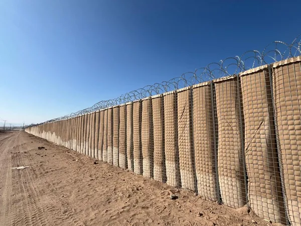 Installed defensive barrier system.