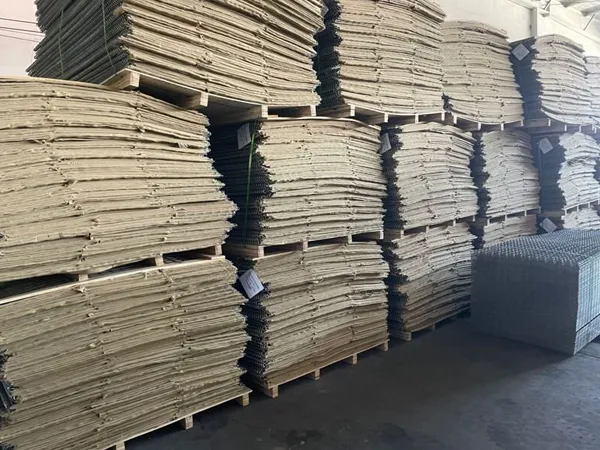 Packaged defensive barrier panels.