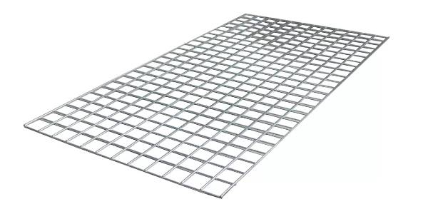 A piece of welded mesh panel on white background.