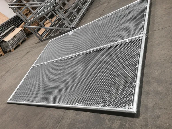 Mini chain link mesh fence panel finished product display.
