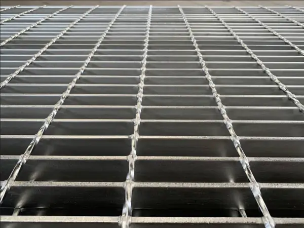 Details of stainless steel bar grating in a factory
